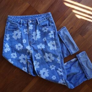 SHEIN petite floral jeans size Teen 12-13